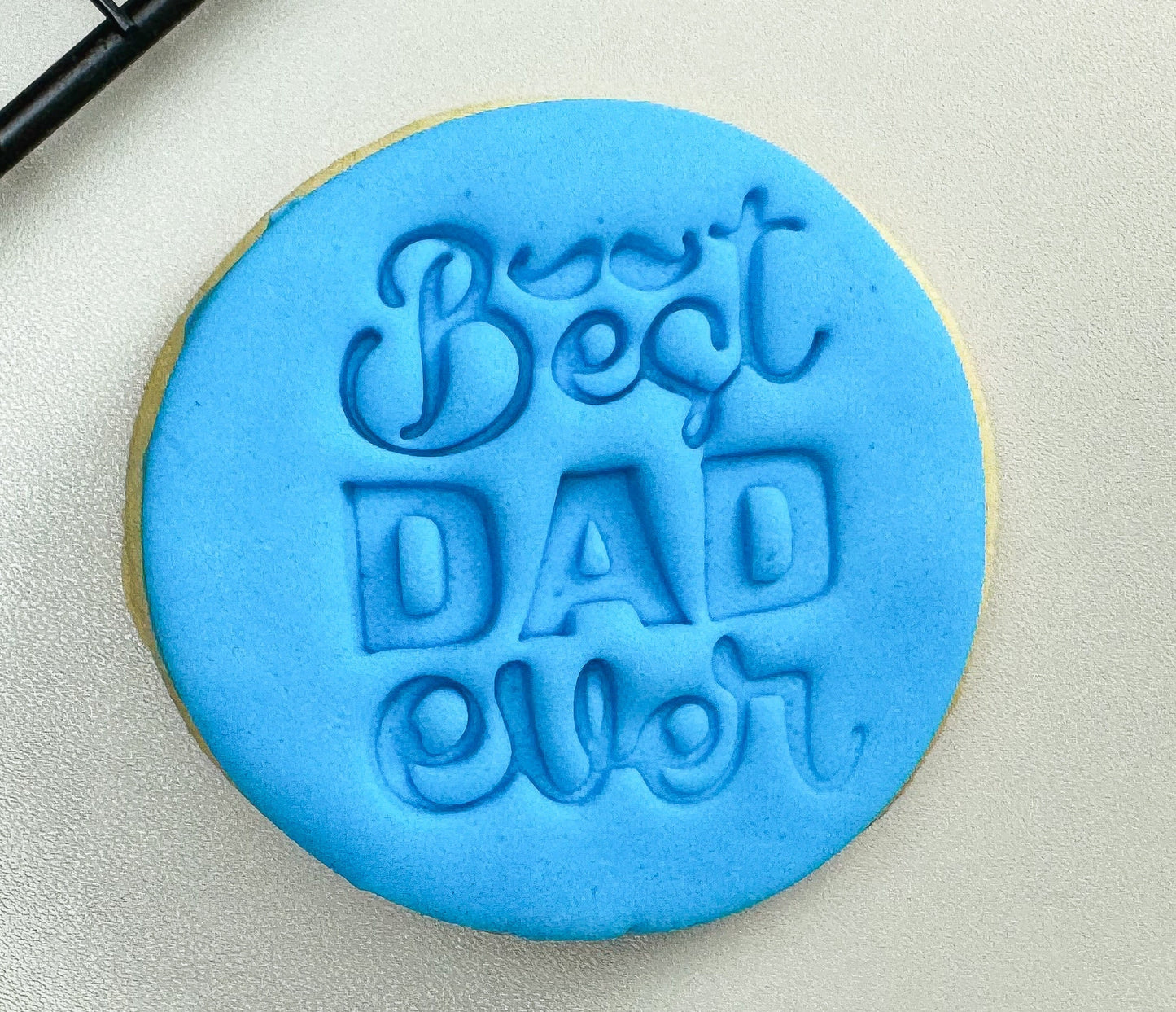 Fathersday Fondant Embosser Dad Biscuit Stamp Papa Cookie Cutter - Best Dad Ever Appreciation Baking Tool