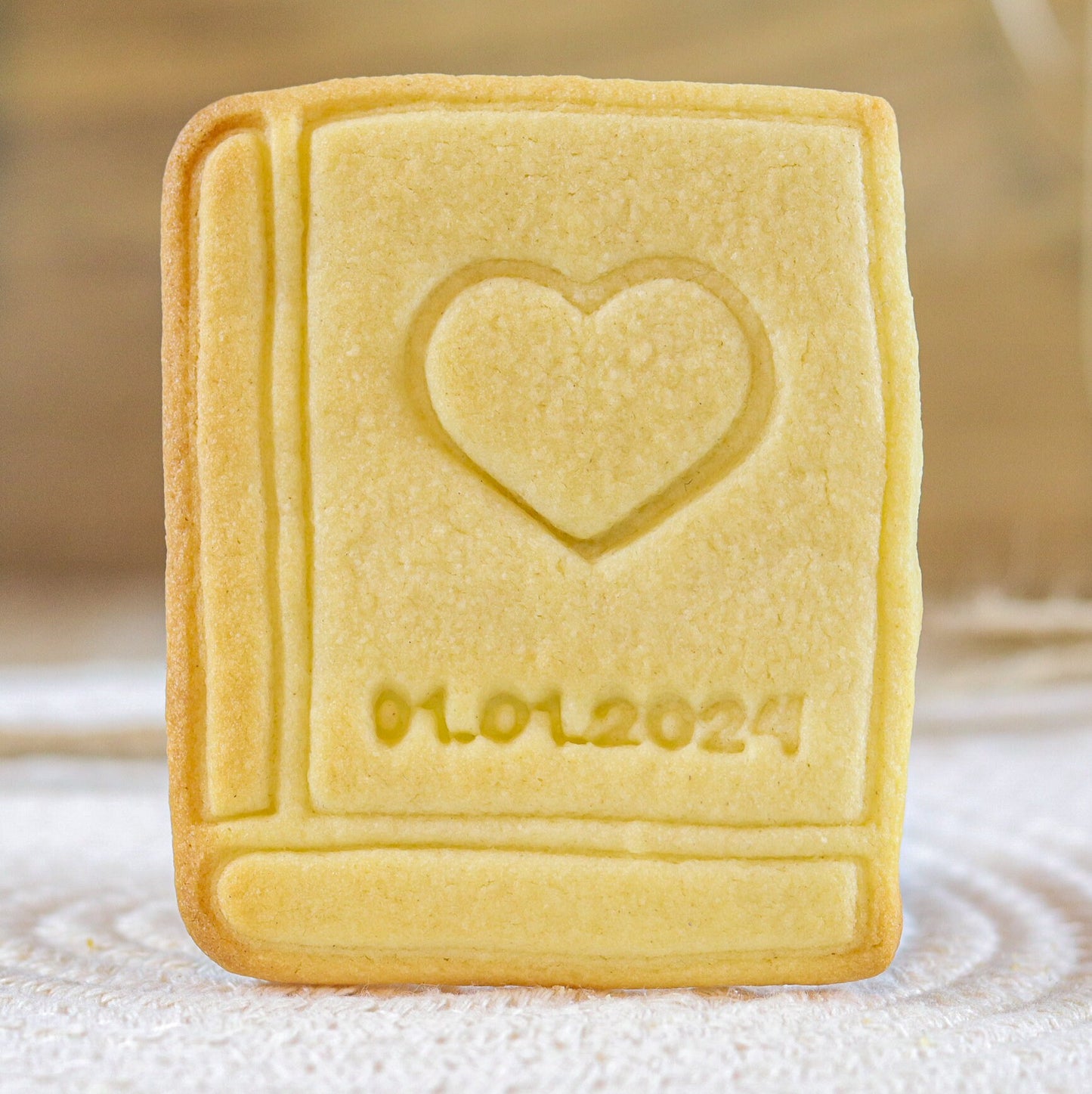 Custom Anniversary Book with Dates and Name Cookie Cutter Couple gift ideas Biscuit Fondant Embosser Pastry