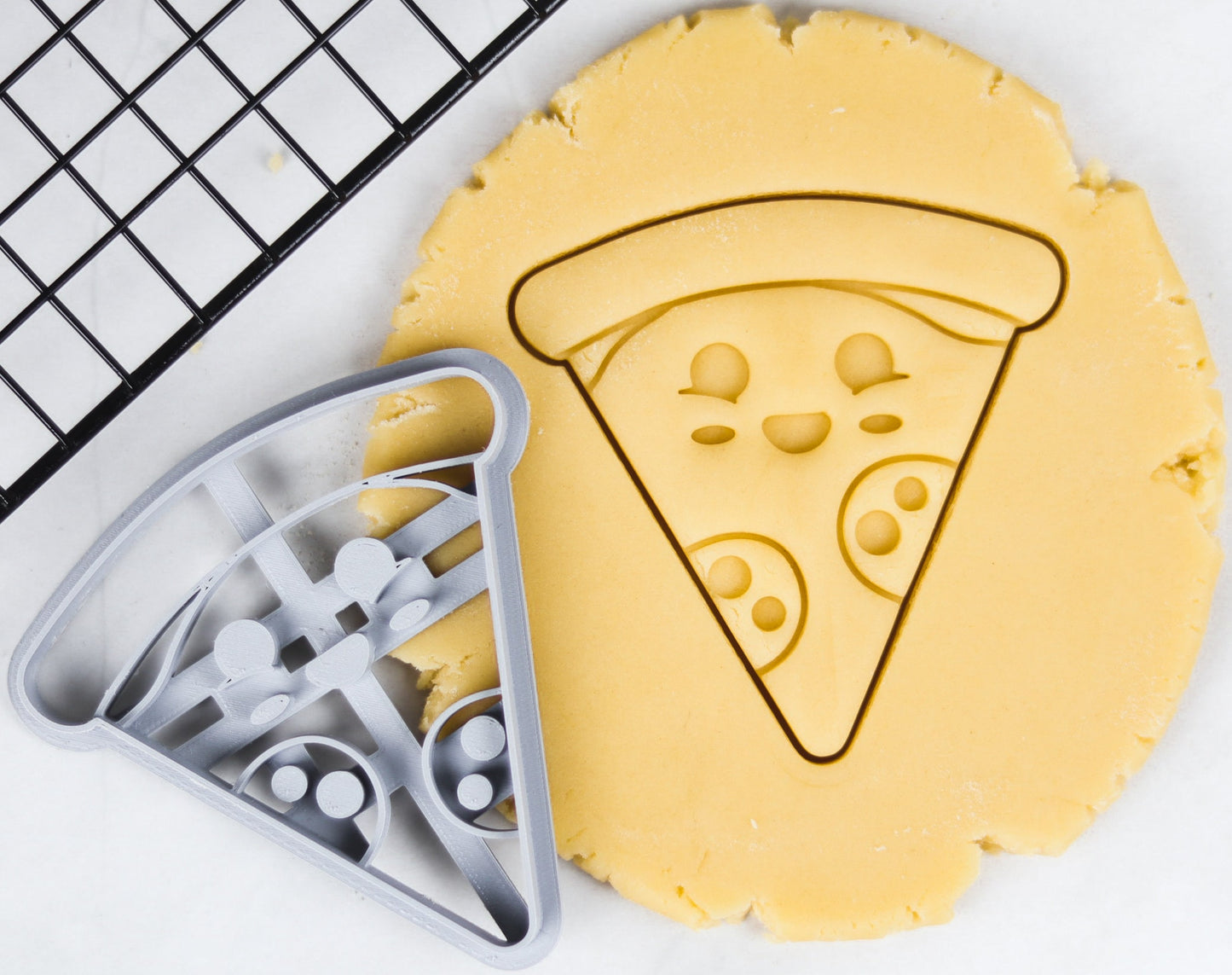 Kawaii Pizza Slice Cookie Cutter - Cute Pizza - Fast Food Cookie Cutter