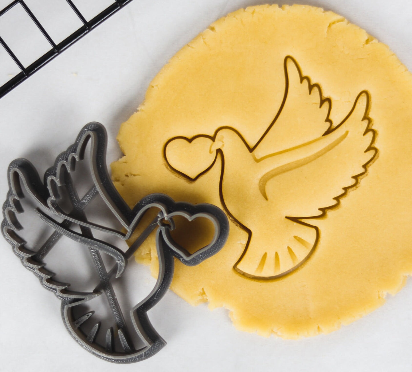 Wedding Cookie Cutter Set - Bride Groom Dove Wedding Cake