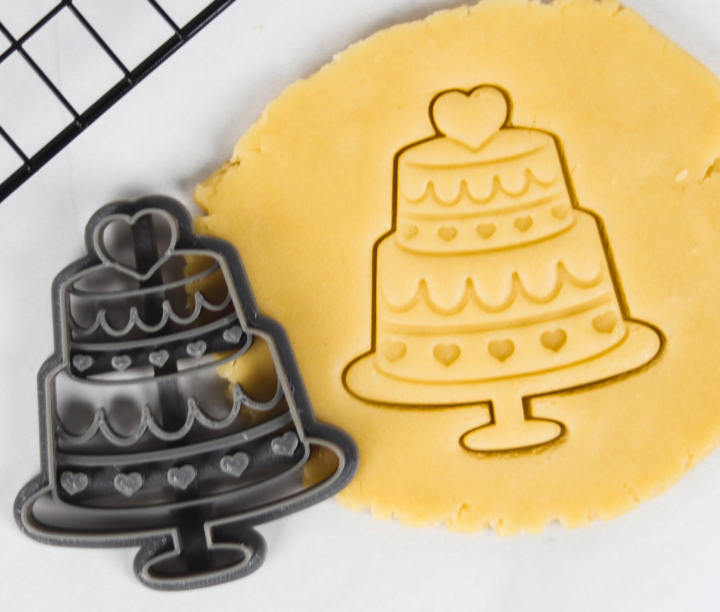 Wedding Cookie Cutter Set - Bride Groom Dove Wedding Cake