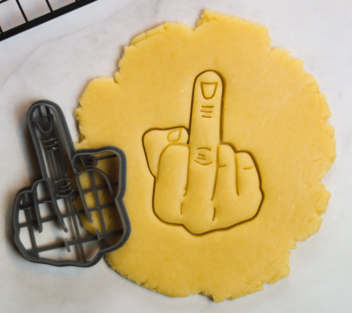 Fuck You Sign Fuck Off Middle Finger Hand Fingers Cookie Cutter Pastry Fondant Dough Biscuit