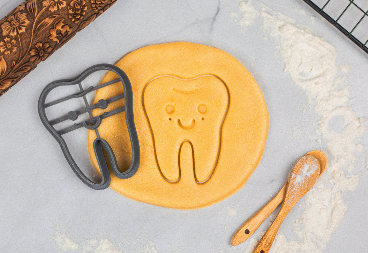 Tooth Kawaii Cookie Cutter - Cookie Cutter Fondant Pastry Baking Biscuit