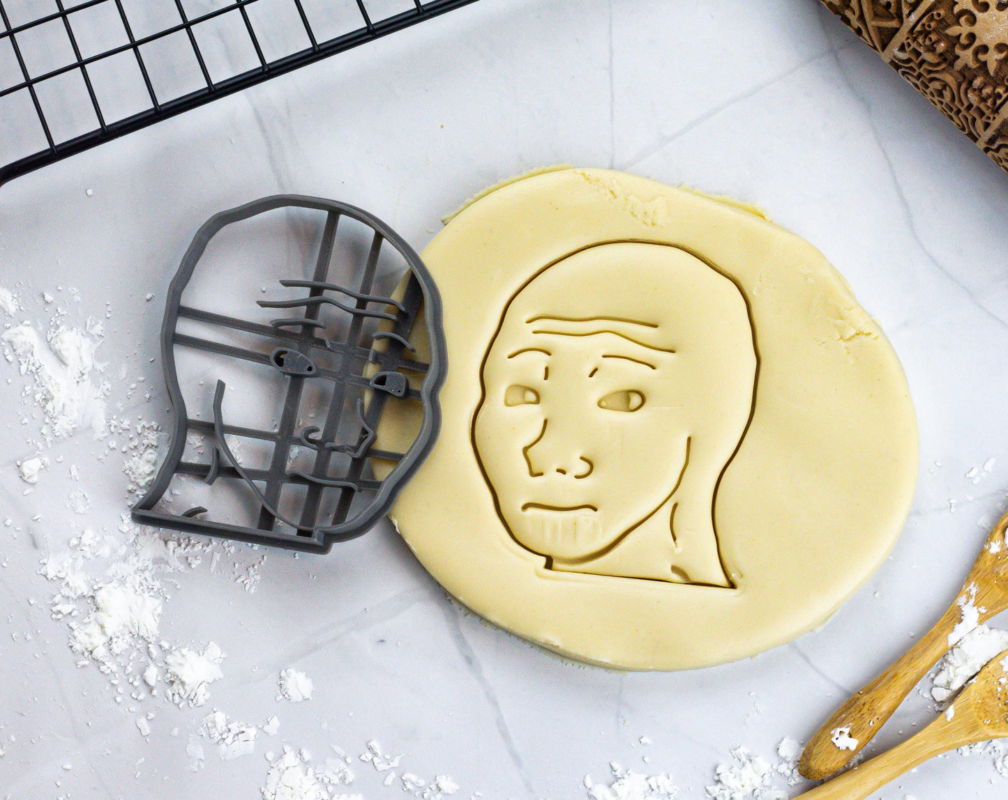 Wojak Meme Cookie Cutter Set & Individual | Chad, Trad Wife, Crying Wojak Cookie Fondant Cutter | Meme Baking Fun